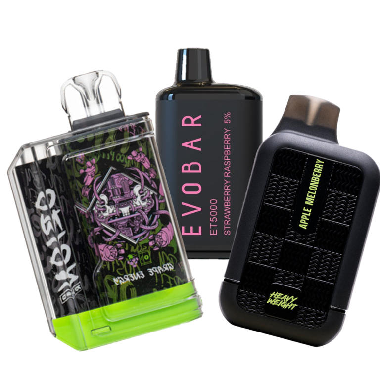 Assorted vape products collection at Smoke Shop GPT